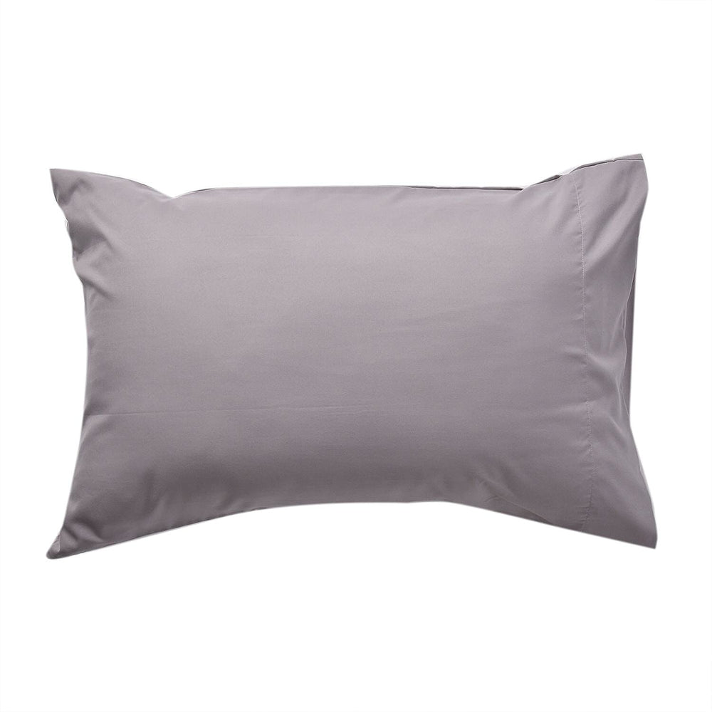 4 Piece Set - Aloe Infused Duvet Cover, Fitted Sheet with 2 Pillow Cases (Double Size, 200x200 cm) - Light Grey