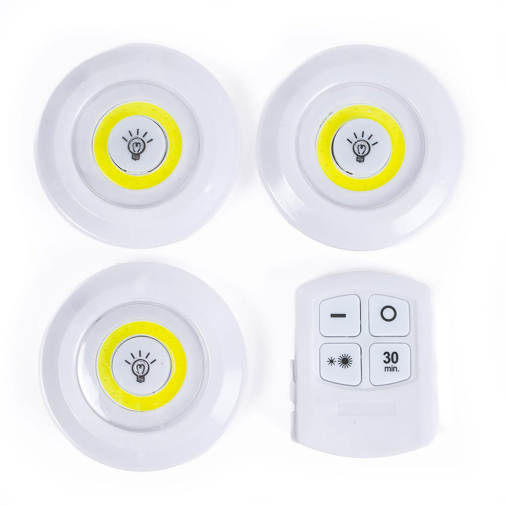 Set 3 Led Lights with remote