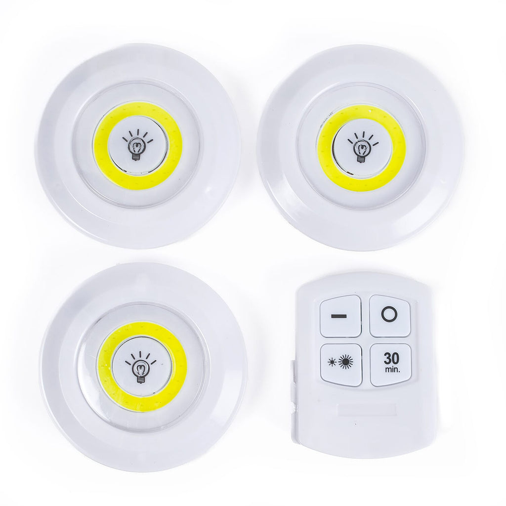 Set 3 Led Lights with remote