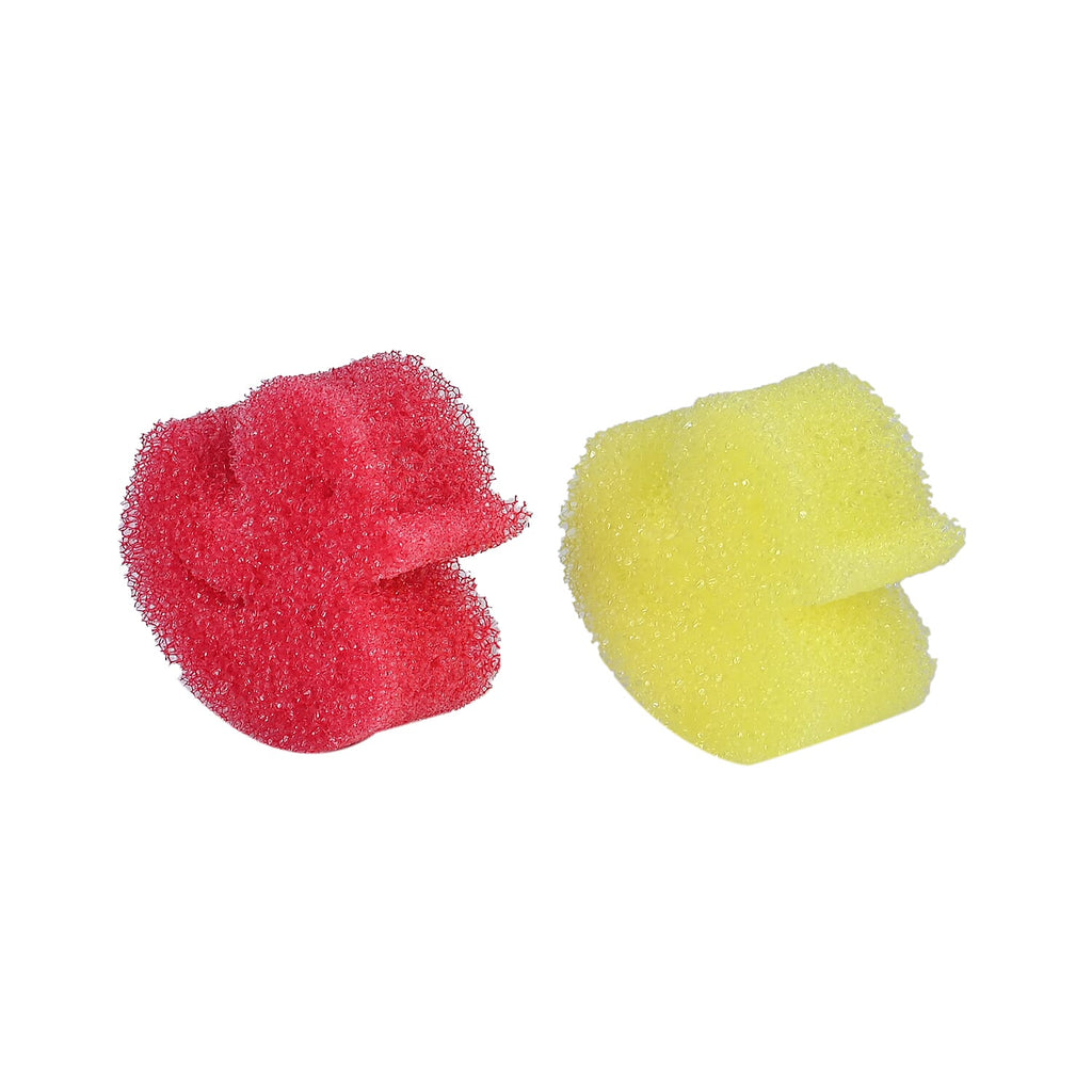 Set of 5 Duck Shaped Scrub Sponge - Red - Yellow