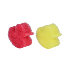 Set of 5 Duck Shaped Scrub Sponge - Red - Yellow