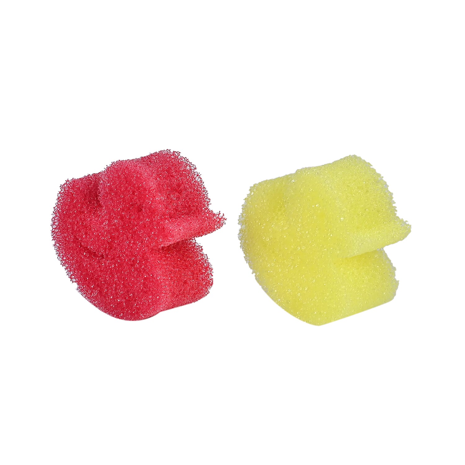 Set of 5 Duck Shaped Scrub Sponge - Red - Yellow