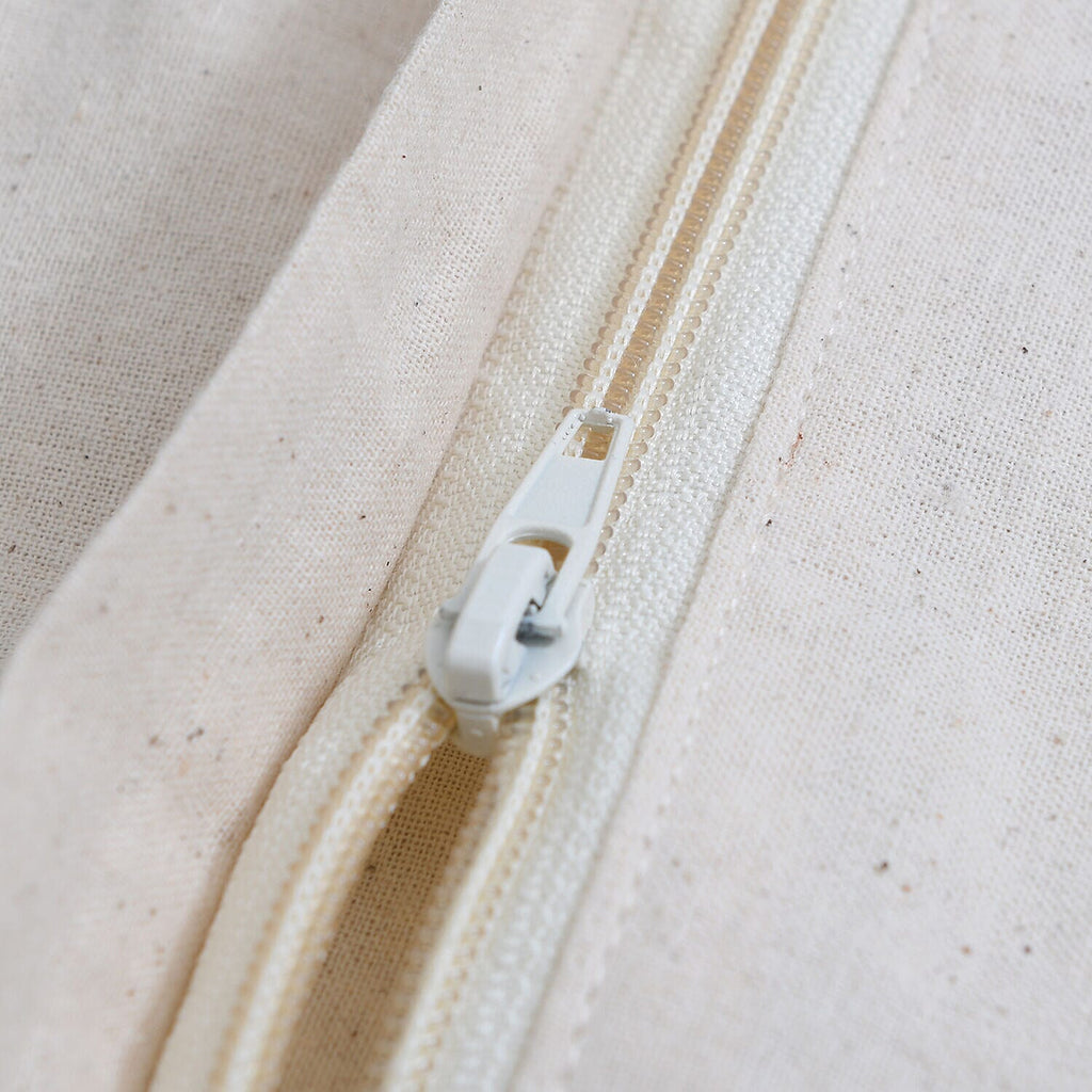 Set of 2 - Handmade 100% Cotton Macrame Cushion Cover with Zipper (Size 40 Cm) - Ivory