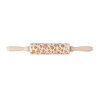 Set of 2 - Christmas Embossed Pattern Wooden Rolling Pin (Size 35x5Cm)