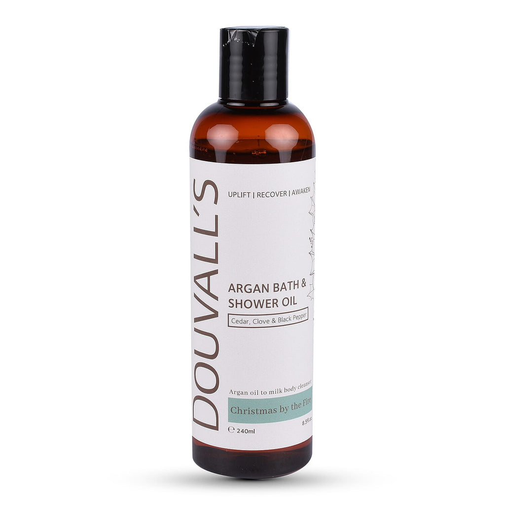 Douvalls- Duo  (Incl. Argan Bath - Shower Oil (Cedar, Clove - Black Pepper) - 240ml - Argan Frankincense - Orange Soap - 100g)