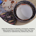 Set of 3 - Millmade Printed Round Multipurpose Gift Box - Multi and Black