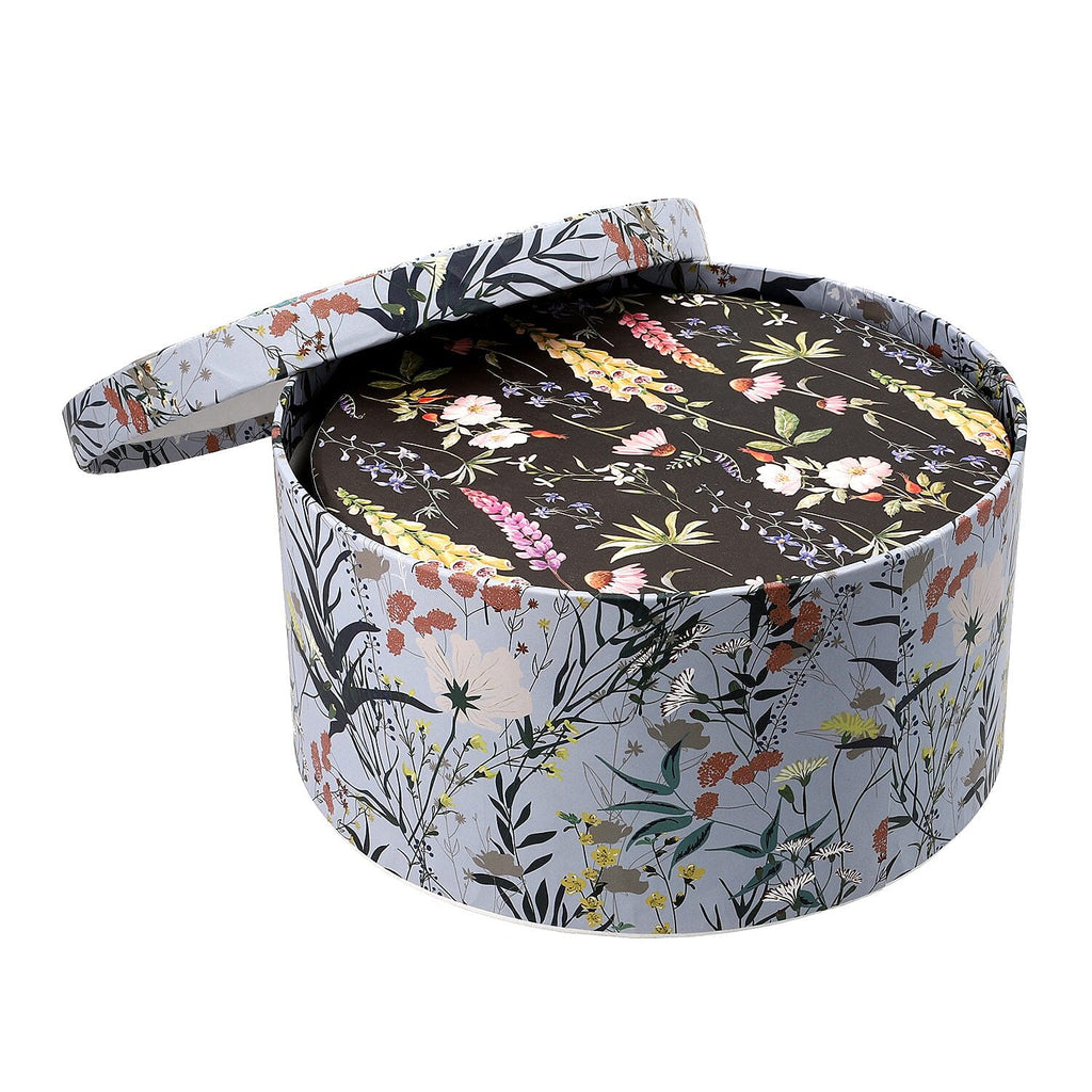 Set of 3 - Millmade Printed Round Multipurpose Gift Box - Multi and Black