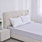 Set of 2 - Down Alternative Pillow Cover with Gold Piping and Zipper Closure (Size 50x70cm)