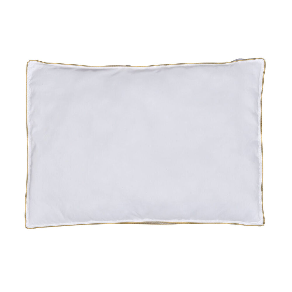 Set of 2 - Down Alternative Pillow Cover with Gold Piping and Zipper Closure (Size 50x70cm)