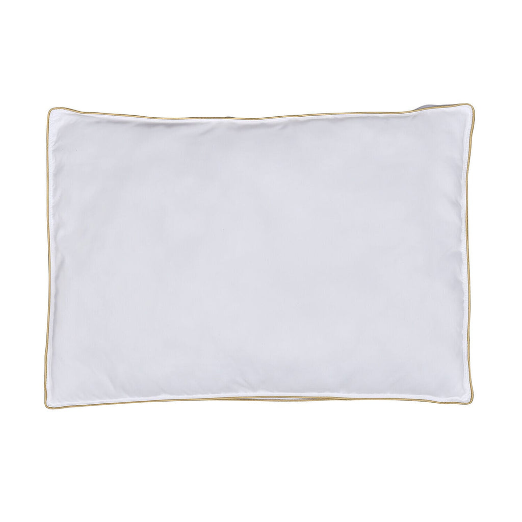 Set of 2 - Down Alternative Pillow Cover with Gold Piping and Zipper Closure (Size 50x70cm)