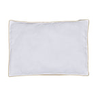Set of 2 - Down Alternative Pillow Cover with Gold Piping and Zipper Closure (Size 50x70cm)