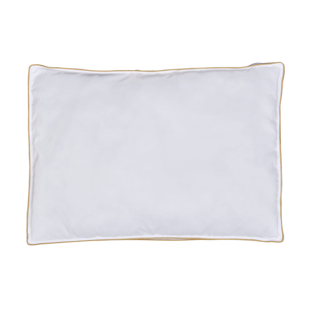 Set of 2 - Down Alternative Pillow Cover with Gold Piping and Zipper Closure (Size 50x70 cm)