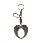 Set of 3 - Skull, Wing and Anchor Shape Keychains (Size 11 Cm) - Bronze