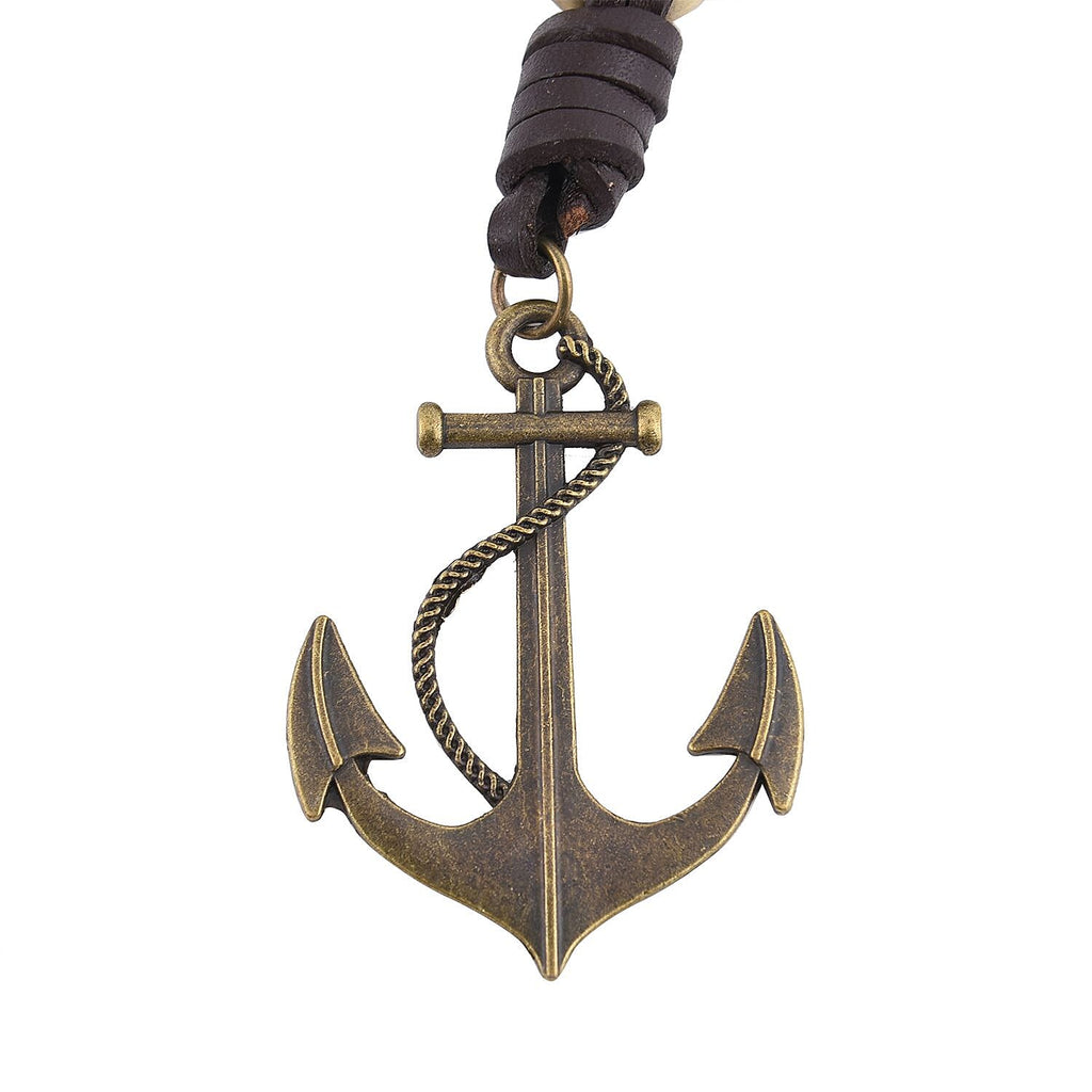 Set of 3 - Skull, Wing and Anchor Shape Keychains (Size 11 Cm) - Bronze