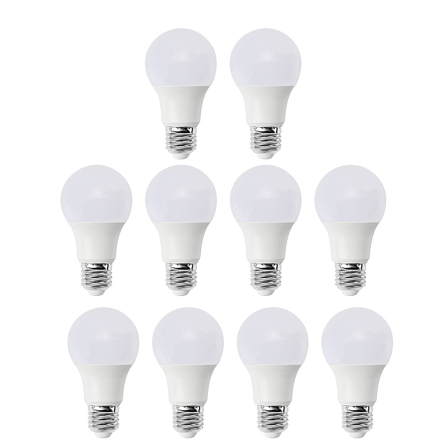 Value Bundle - Set of 10 E27 Energy Efficient 9W LED Bulbs (Screw) - Warm White