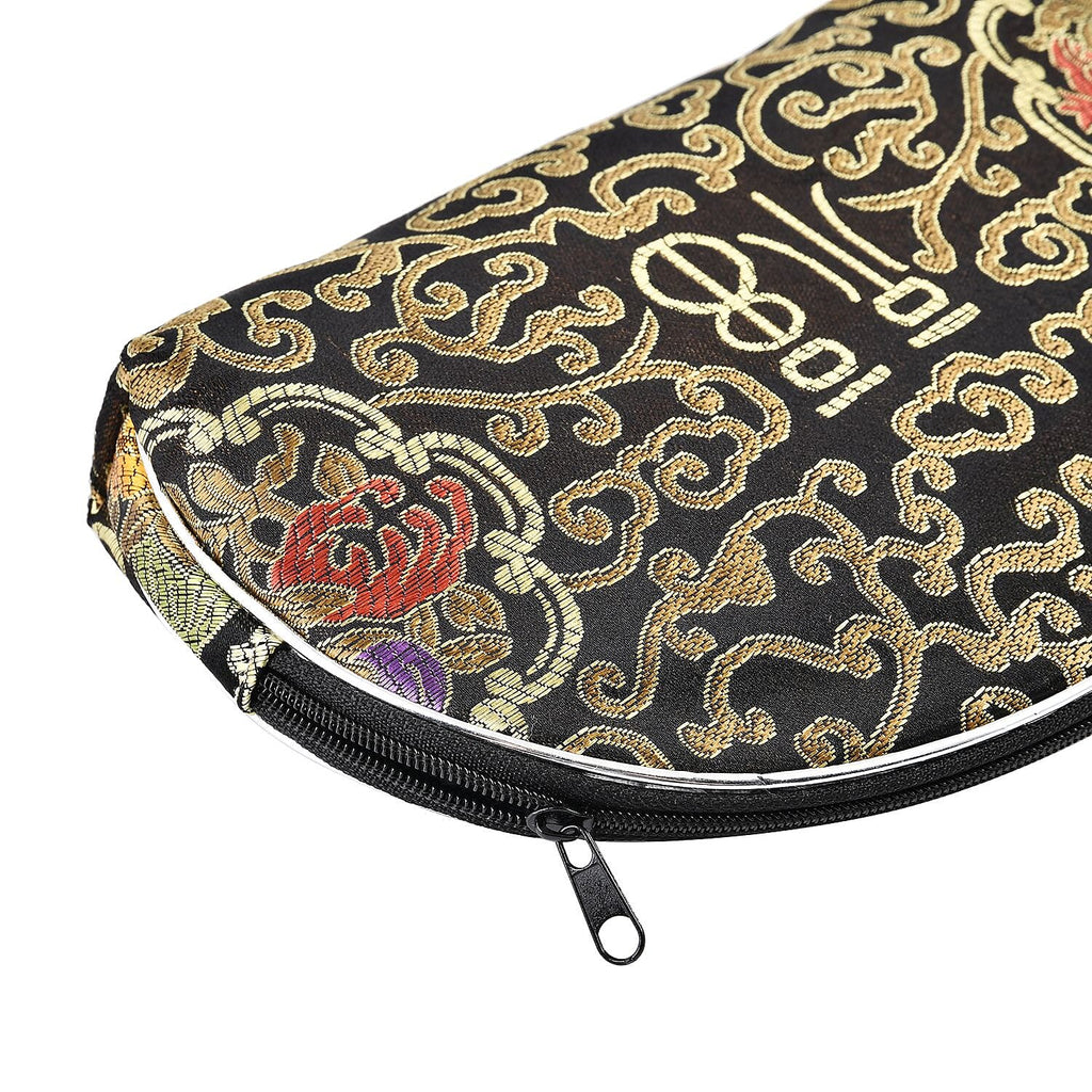 Designer Inspired-10 Pcs of Jacquard Weave Cosmetic and Jewellery Storage - Black