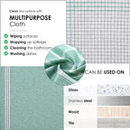 Hush Haven Set of 12- Cotton Kitchen Towels (Size 55x35cm) - Turquoise - White