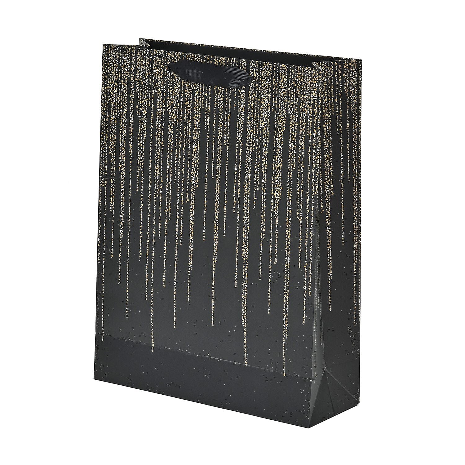 Set of 12 Eco Friendly Gift Bags with Gold Foiling prints for all occasions (Lx4-Black, Mx4-White, Sx4 - Blue)