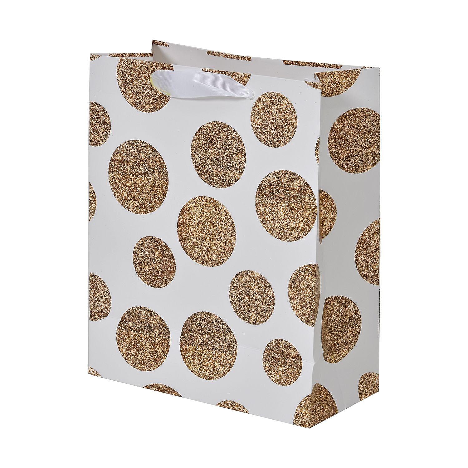 Set of 12 Eco Friendly Gift Bags with Gold Foiling prints for all occasions (Lx4-Black, Mx4-White, Sx4 - Blue)