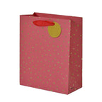 Set of 12 Eco Friendly Gift Bags with Gold Foiling Prints for All Occasions (Size - Lx4-Multi, Mx4-Red, Sx4 - Gold)