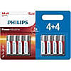 Set of 16 Philips AA Batteries - Red