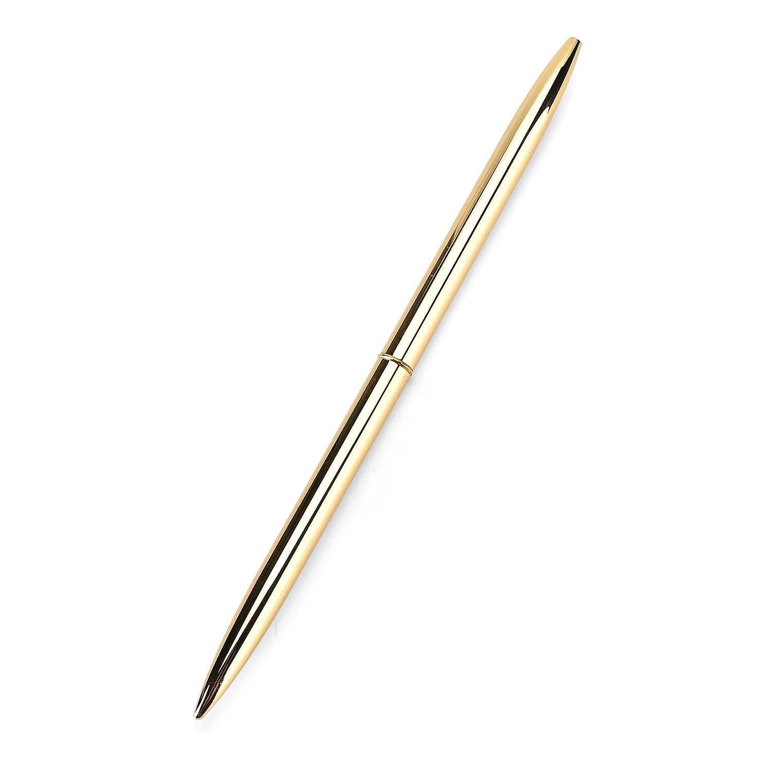 Set of 2 A5 Notebook & Black Ink Pen Gift Set - Bamboo Design with Magnetic Clasp - Green & Gold