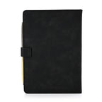 Set of 2 A5 Notebook & Black Ink Pen Gift Set - Sandalwood Palace Design with Magnetic Clasp - Black & Gold