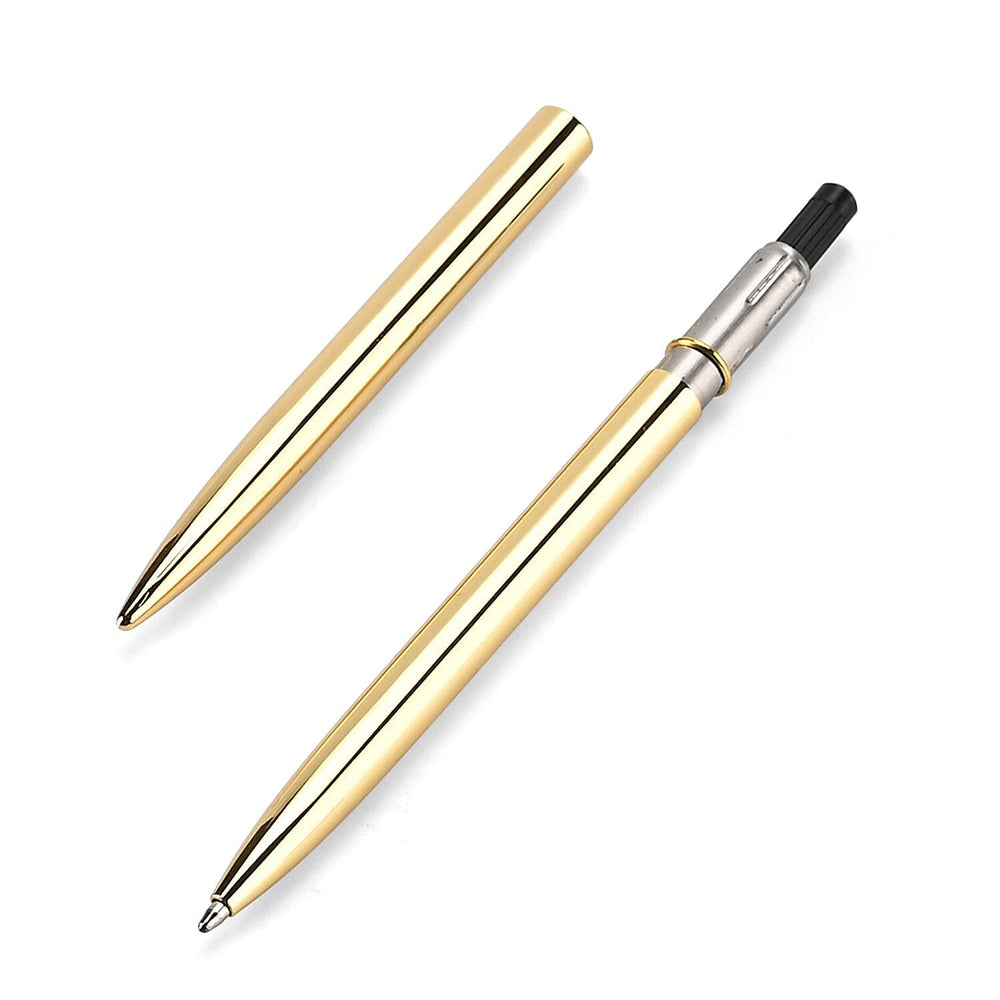 Set of 2 A5 Notebook & Black Ink Pen Gift Set - Sandalwood Palace Design with Magnetic Clasp - Black & Gold