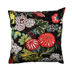 Set of 2 - Abstract Flower and Leaf Pattern Pillow Case and Cover (Size 45 cm) - Black - Multi