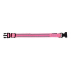 Rechargeable Set of 2 Adjustable LED Lighted Dog Collar with Clip Closure (Size M) - Pink