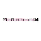 Rechargeable Set of 2 Adjustable LED Lighted Dog Collar with Clip Closure (Size M) - Pink