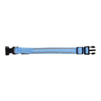 Rechargeable Set of 2 Adjustable LED Lighted Dog Collar with Clip Closure (Size M) - Blue