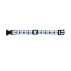 Rechargeable Set of 2 Adjustable LED Lighted Dog Collar with Clip Closure (Size M) - Blue