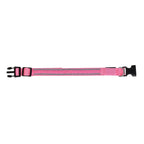 Rechargeable Set of 2 Adjustable LED Lighted Dog Collar with Clip Closure (Size S) - Pink