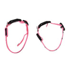 Rechargeable Set of 2 Adjustable LED Lighted Dog Collar with Clip Closure (Size S) - Pink