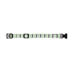 Rechargeable Set of 2 Adjustable LED Lighted Dog Collar with Clip Closure (Size S) - Green