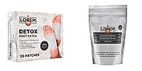 Set of 2-  Back In Stock - Lorem Detox Foot Patches - Pack of 20 and Bath Salts