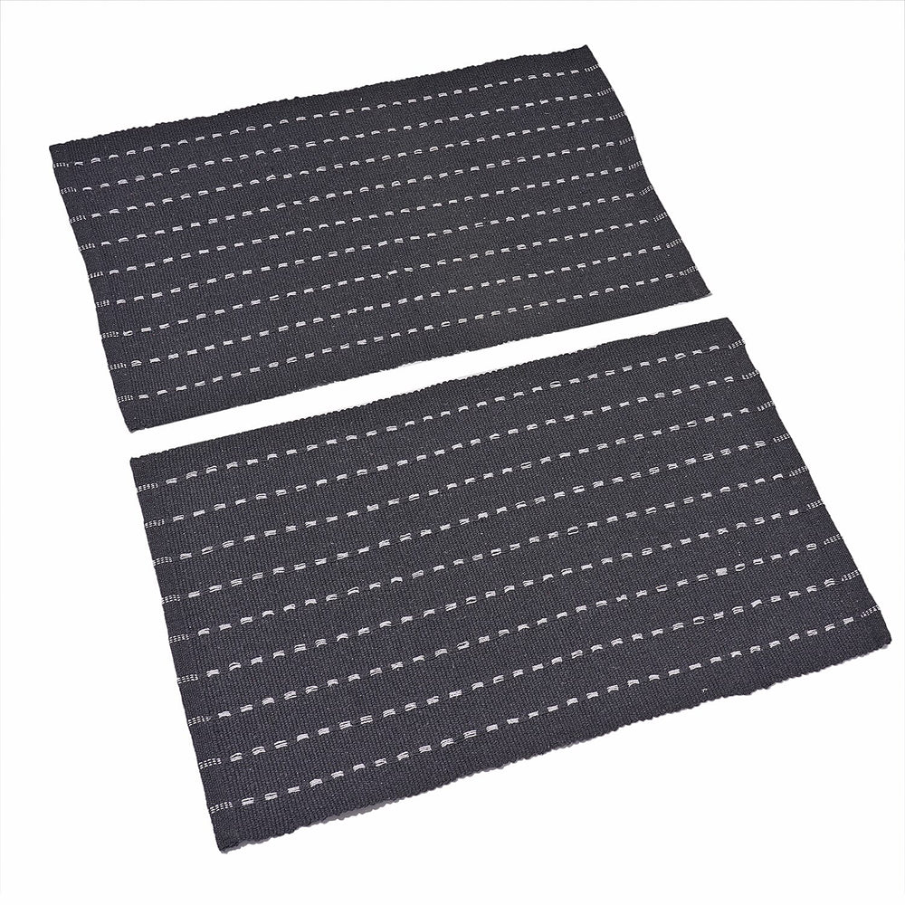 Set of 2 - Cotton Rugs- Door Mat (Size 50x80cm) - Grey
