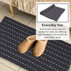 Set of 2 - Cotton Rugs- Door Mat (Size 50x80cm) - Grey