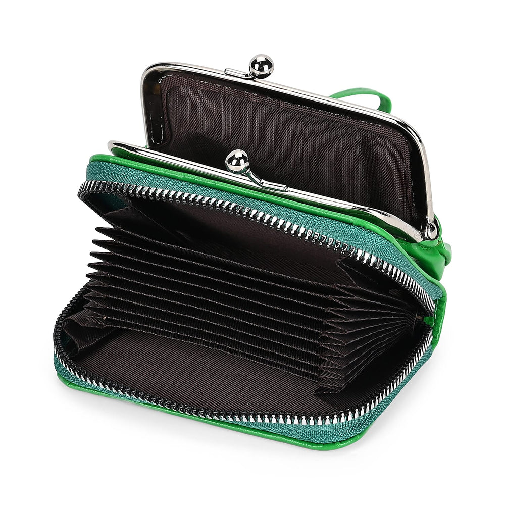 PU Solid Crossbody Bag (Size 13x6x18 cm) - Green