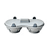 Set of 2 Easy Eggs in Minutes. Microwave Egg Cooker with Lid (Size 22x11x8 cm) - White