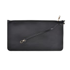 Designer Inspired Embossed Weave Tote Bag & Detachable Pouch - Black