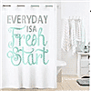 Set of 2 Everyday Fresh Start Shower Curtain (180 x 188 cm) - White - Green