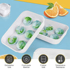2 x Football Ice Cube Tray (Makes 12 Ice Cubes) (Size - 20x14cm) - Blue