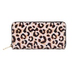 Set of 2- Leopard Print Zip-Around Wallet & Purse