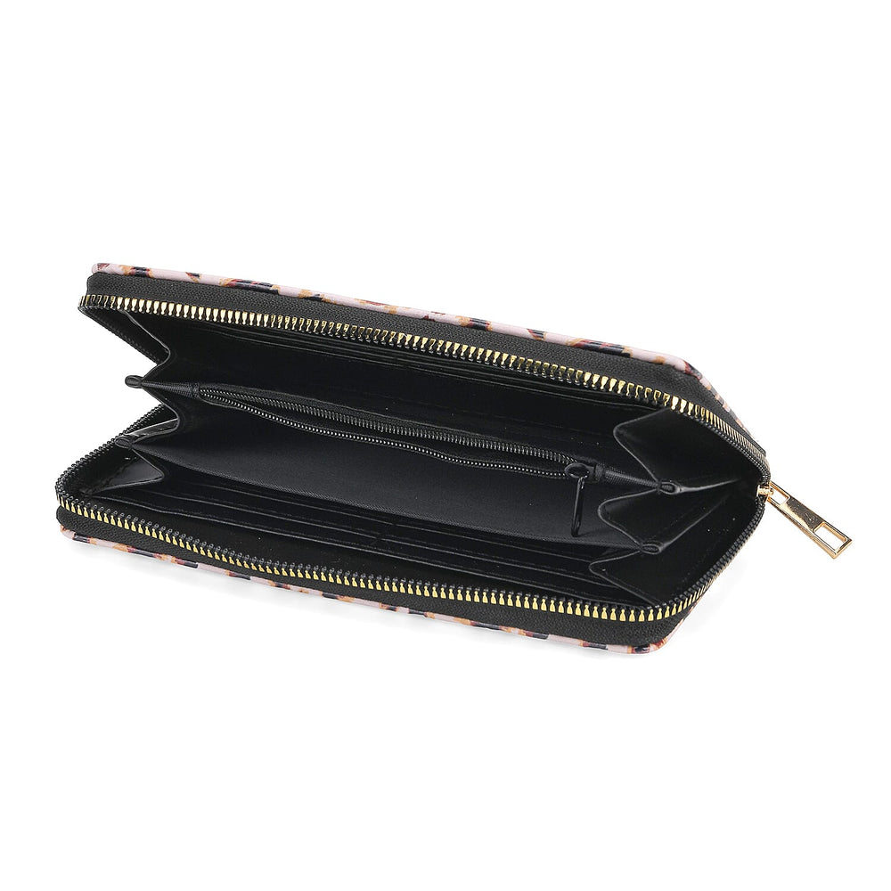 Set of 2- Leopard Print Zip-Around Wallet & Purse