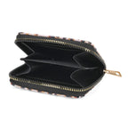 Set of 2- Leopard Print Zip-Around Wallet & Purse