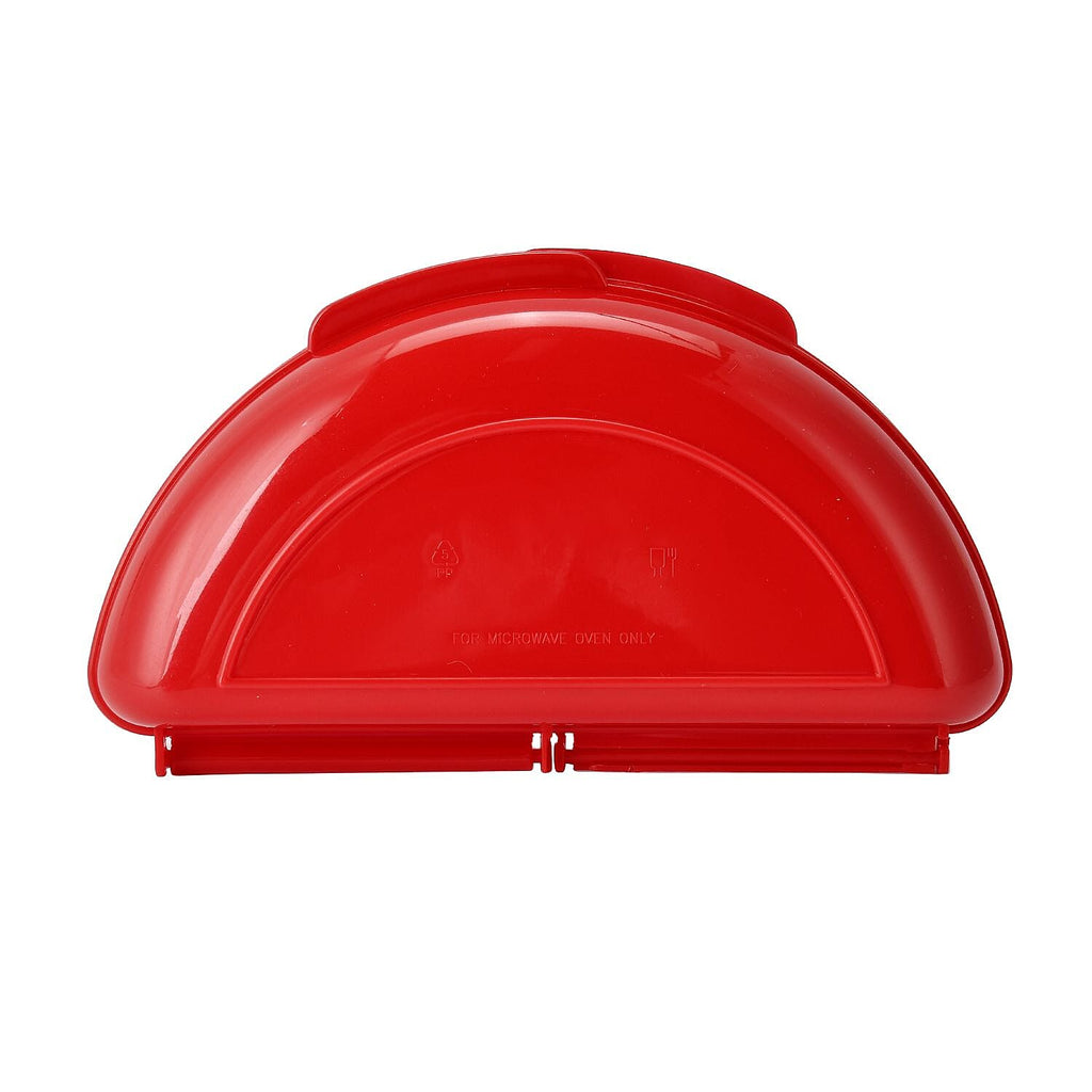 2x Microwave Omelette Maker or Poached Eggs Pan (Size 21x23x2 cm) - Red - White