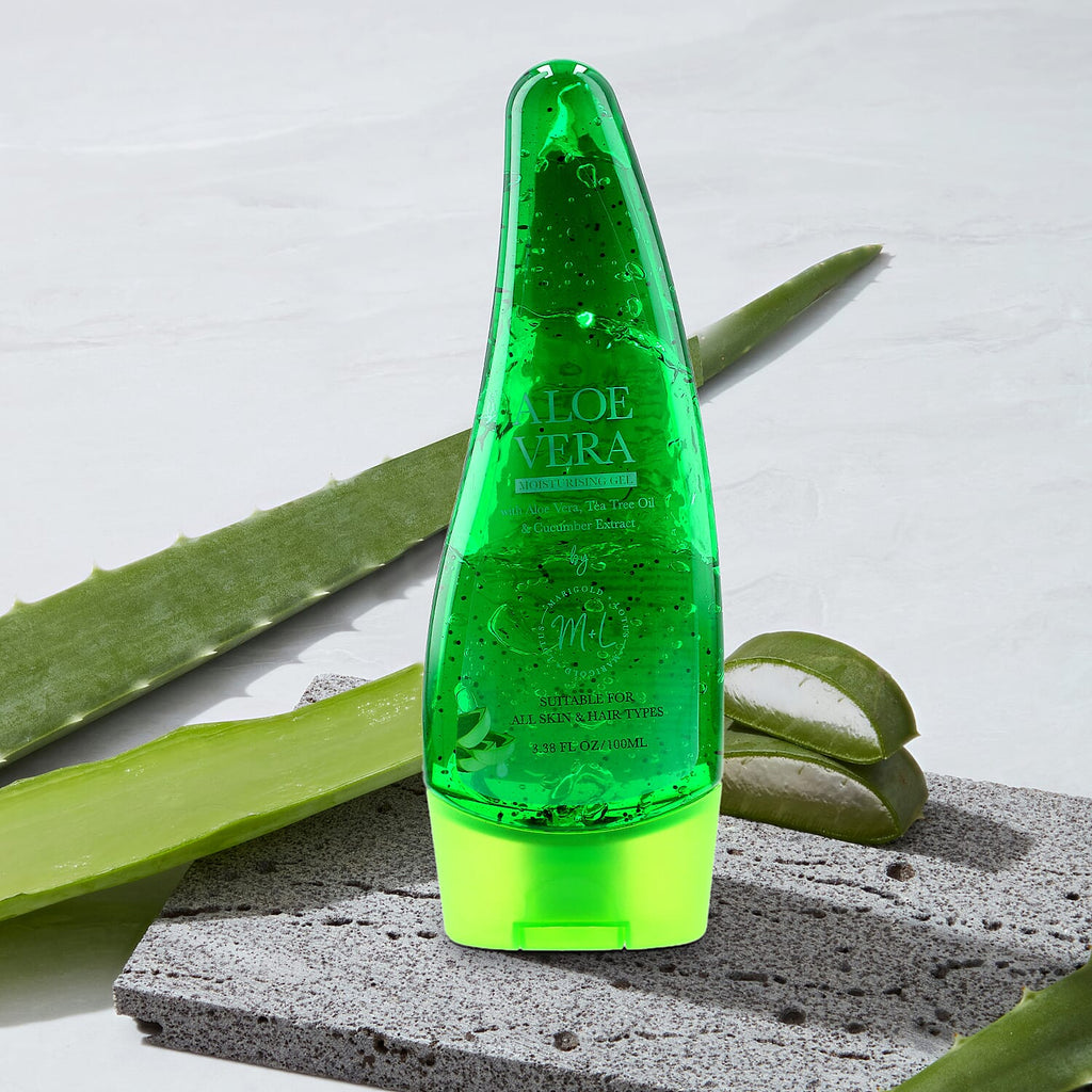 Set of 2 - Natural Aloe Vera Moisturising Gel (Marigold - Lotus) - 100ml Each