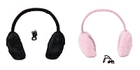 Set of 2 - Plush Bluetooth Cushioned Over Ear Headset